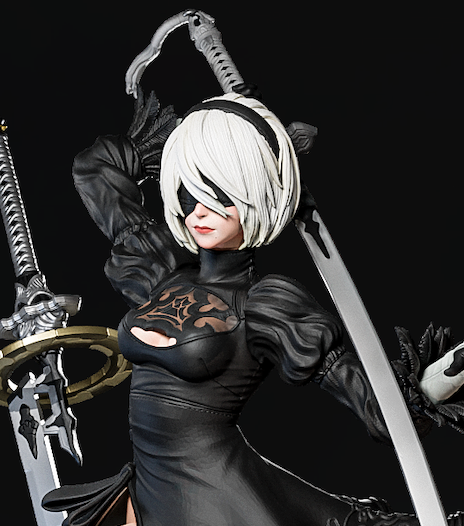2B Nier Automata Resin Art (East Sea Monster Version)