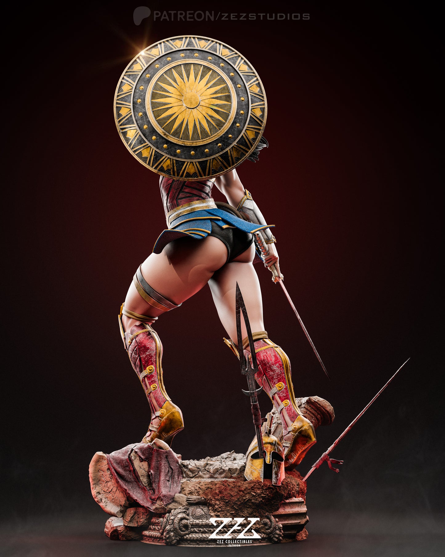 Wonder Woman Resin Fan Art Pro Painted - MTO (ZEZ)