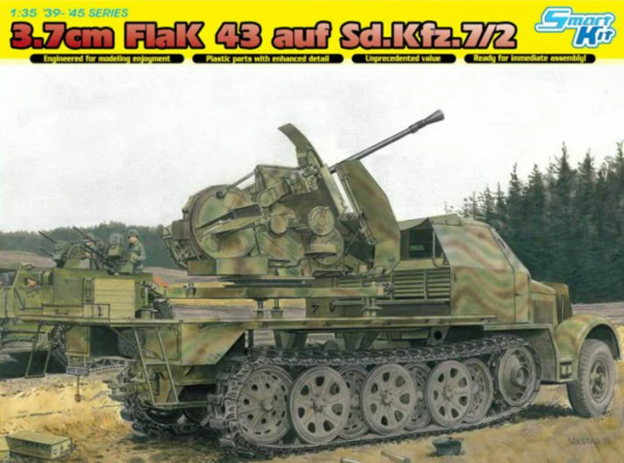 Dragon - 3.7cm FlaK 43 auf Sd.Kfz.7/2 - 1/35 (6553)