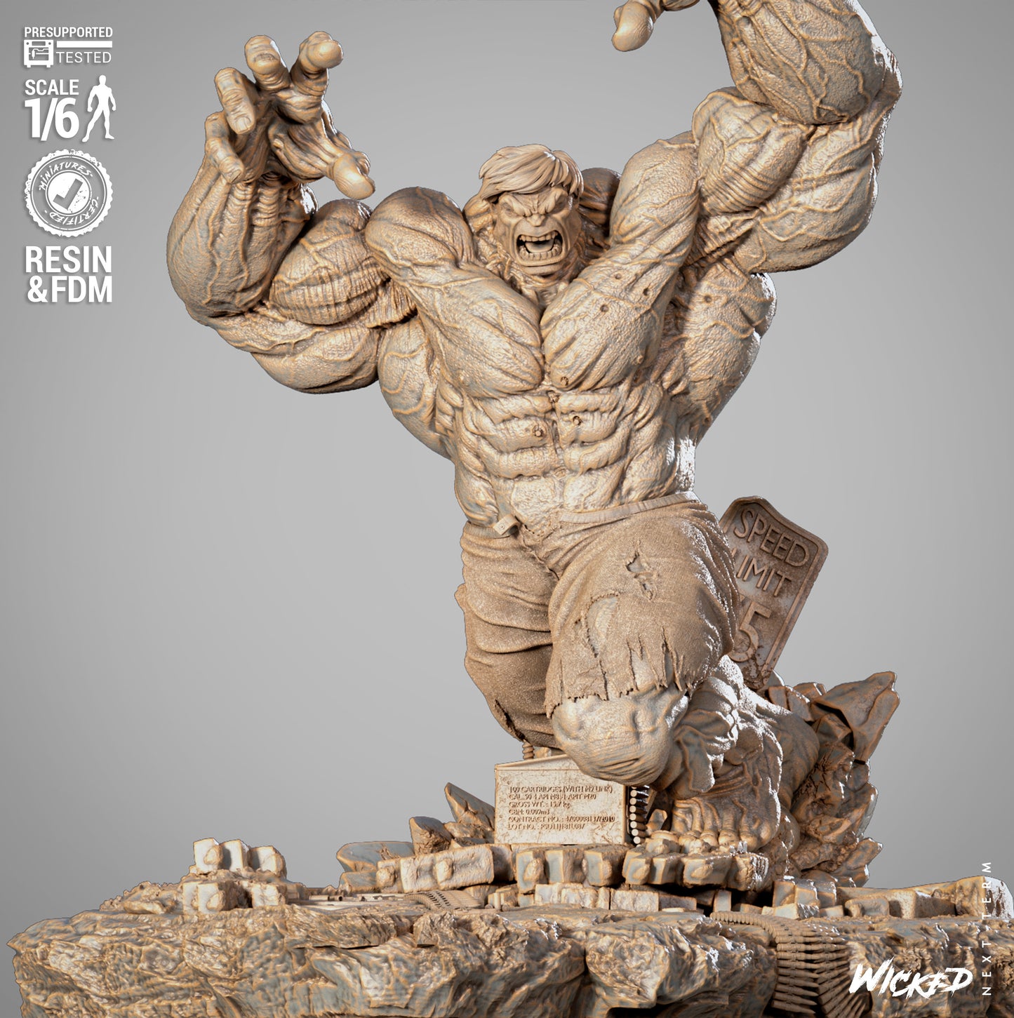 Hulk vs Punisher Resin Fan Art (WS)