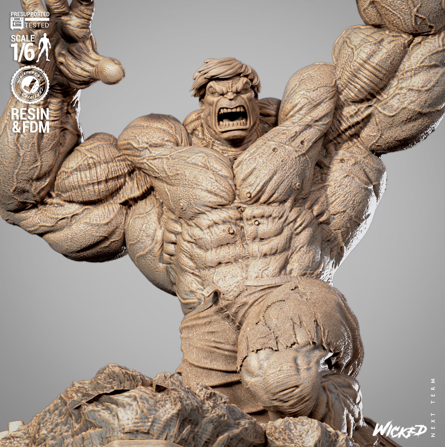 Hulk vs Punisher Resin Fan Art (WS)