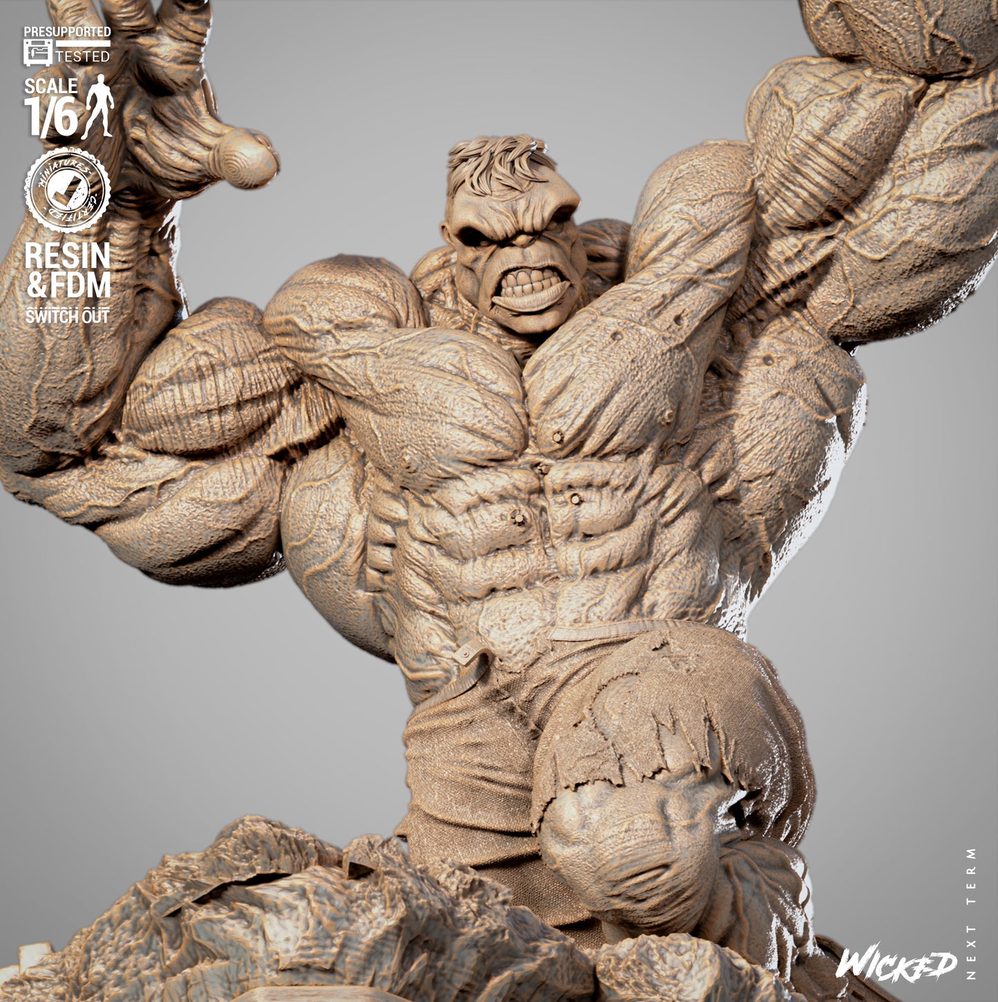 Hulk vs Punisher Resin Fan Art (WS)