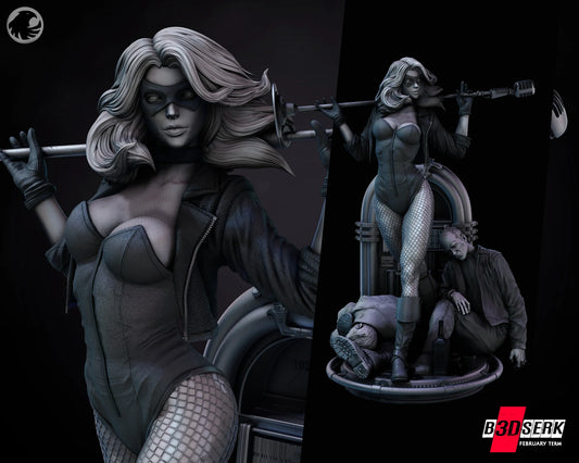 Black Canary Diorama Resin Fan Art Pro Painted - MTO