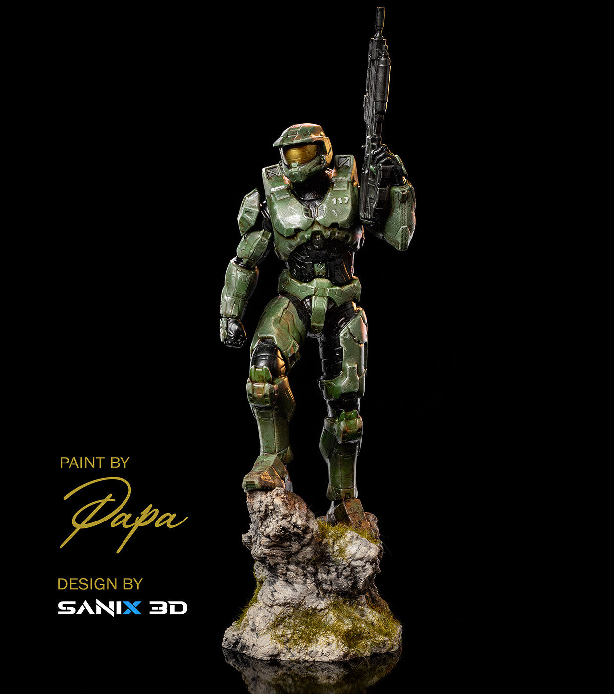 Master Chief Sanix Resin Fan Art Pro Painted - MTO