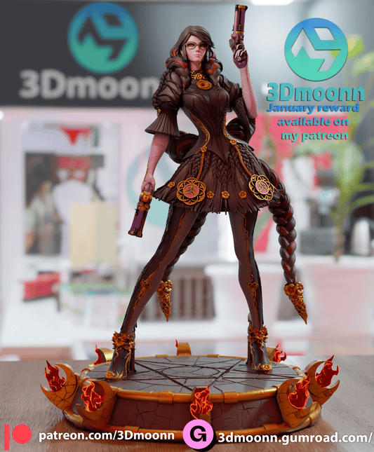 Bayonetta Resin Fan Art Sculpture 3DMoonn