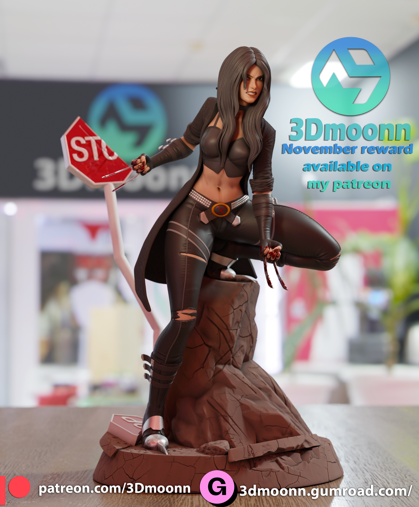 X-23 Resin Fan Art Sculpture 3DMoonn