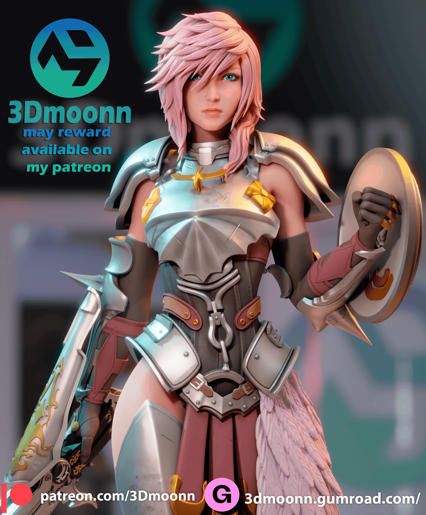 Lightning Resin Fan Art Sculpture 3DMoonn