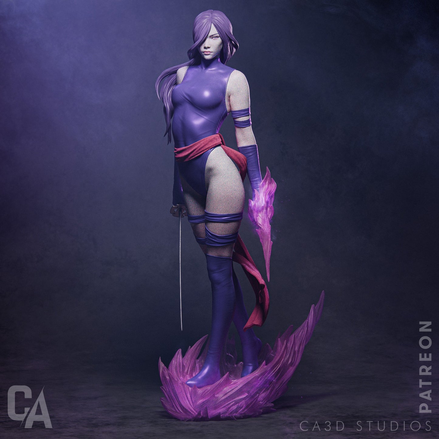 Psylocke Collectible Resin Fan Art - MTO