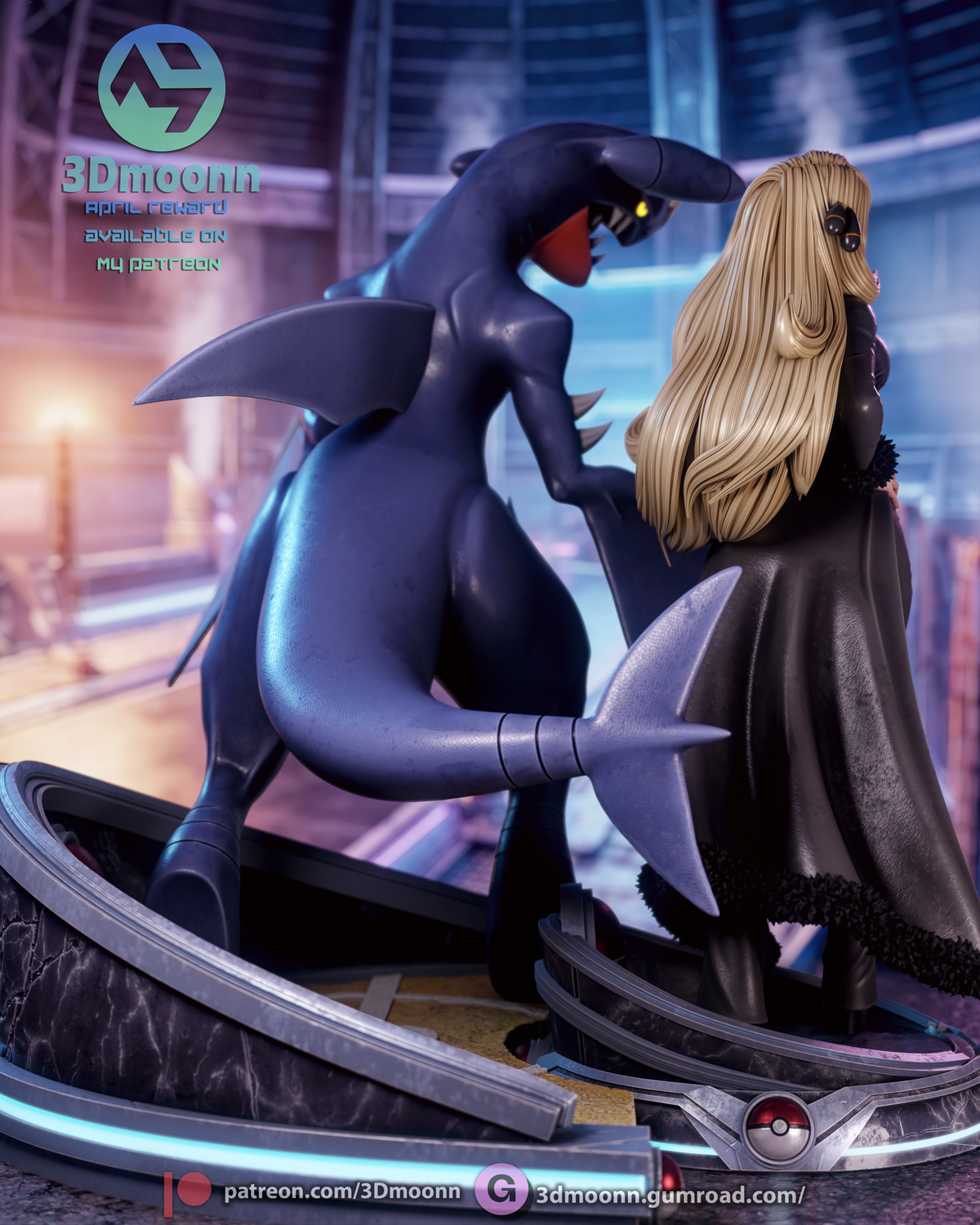 Pokemon Cynthia Resin Sculpture Fan Art - MTO (3DMoonn)