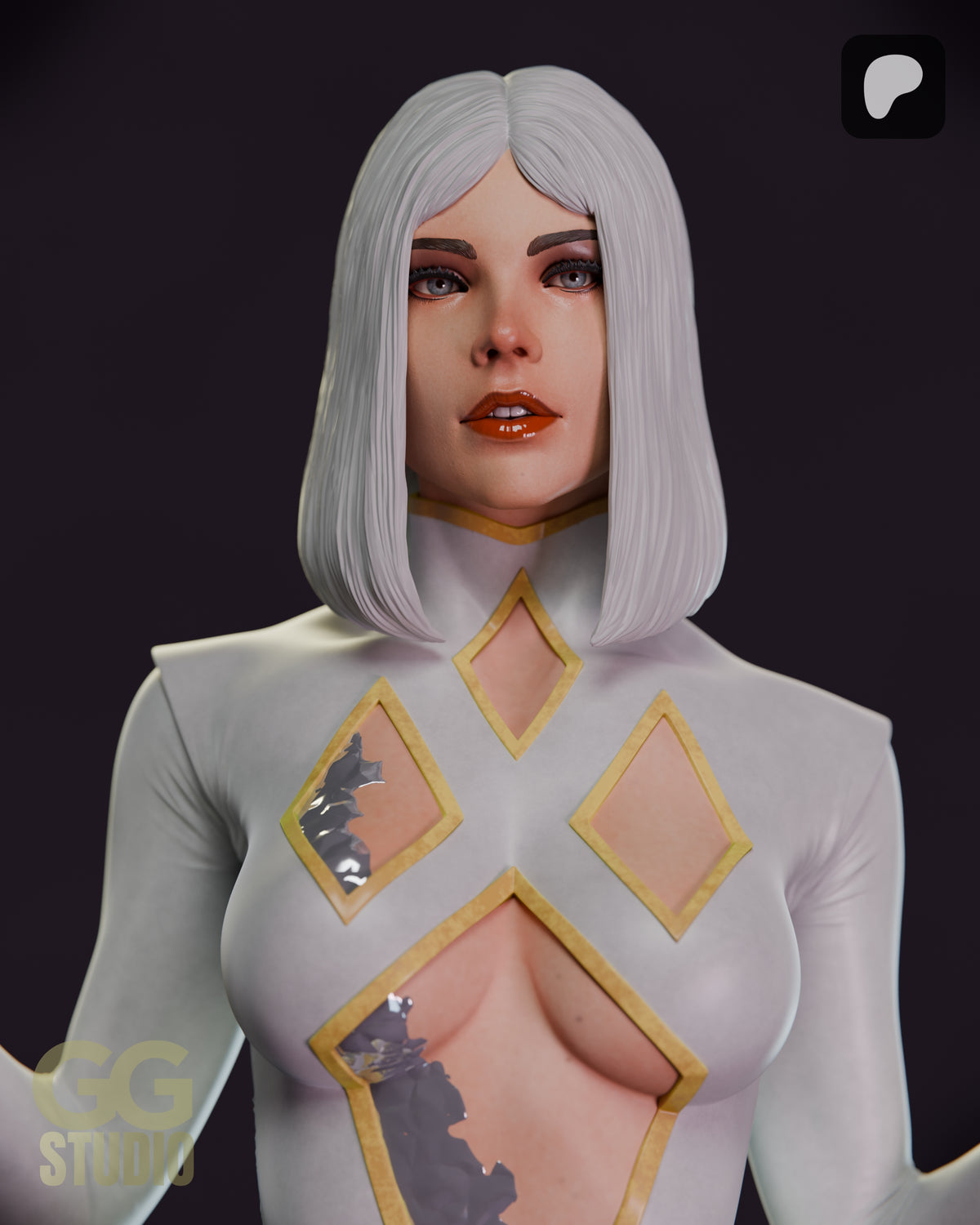 Emma Frost Hellfire Gala Resin Fan Art (Designed by GGStudio)