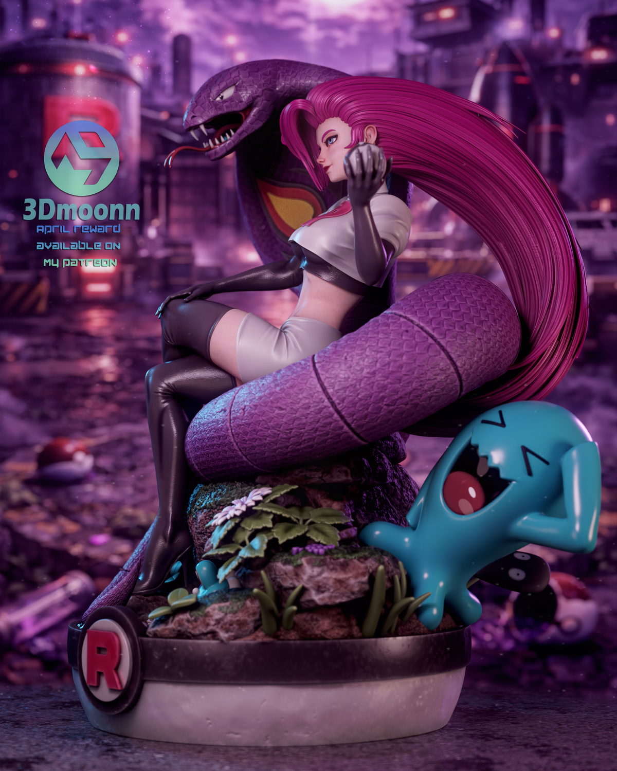 Pokemon Jessie Team Rocket Resin Sculpture Fan Art - MTO (3DMoonn)