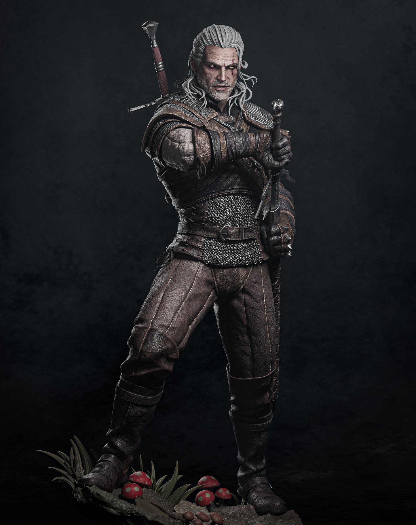Geralt of Rivia - The Witcher -  Resin Art - MTO (Design by CA3D)