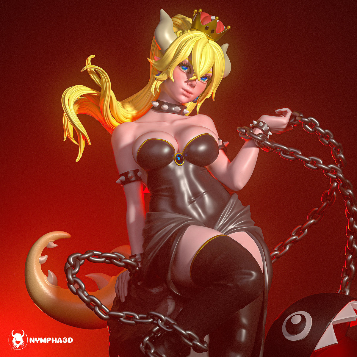 Bowsette Resin Art (Nympha3D)