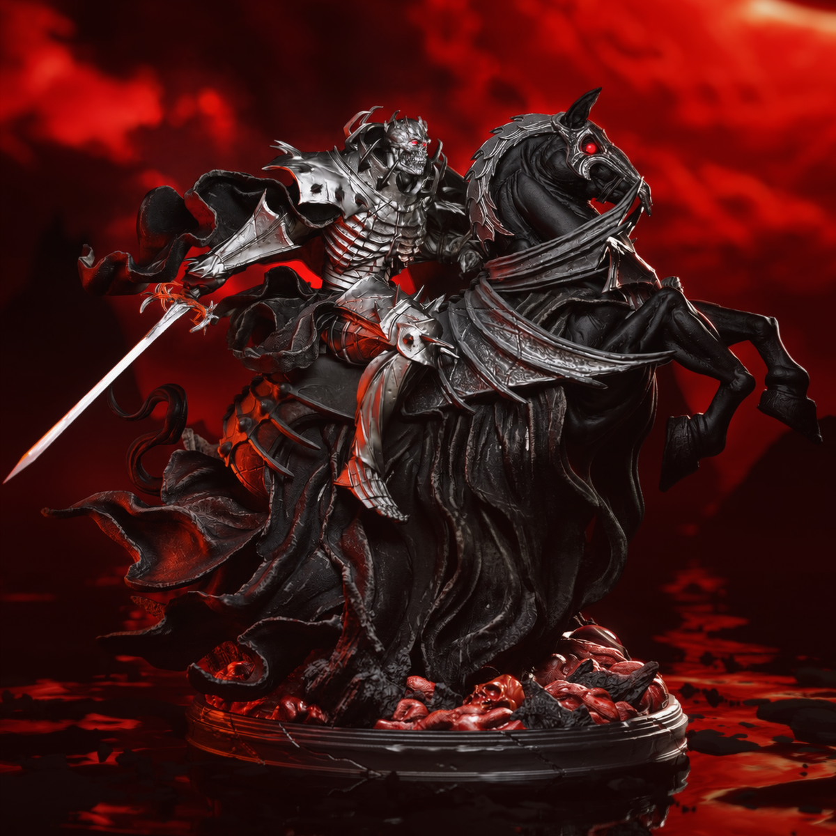 Skull Knight Collectible Resin Art (Design by CA3D)