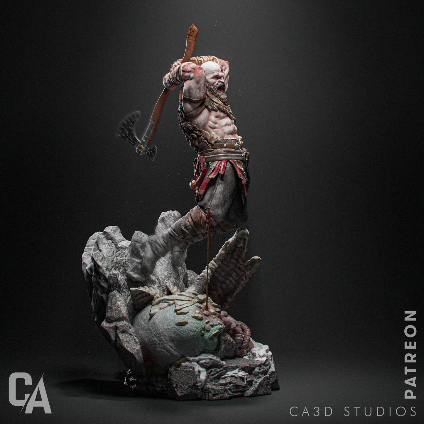 God of War Kratos Collectible Resin Fan Art Pro Painted - MTO