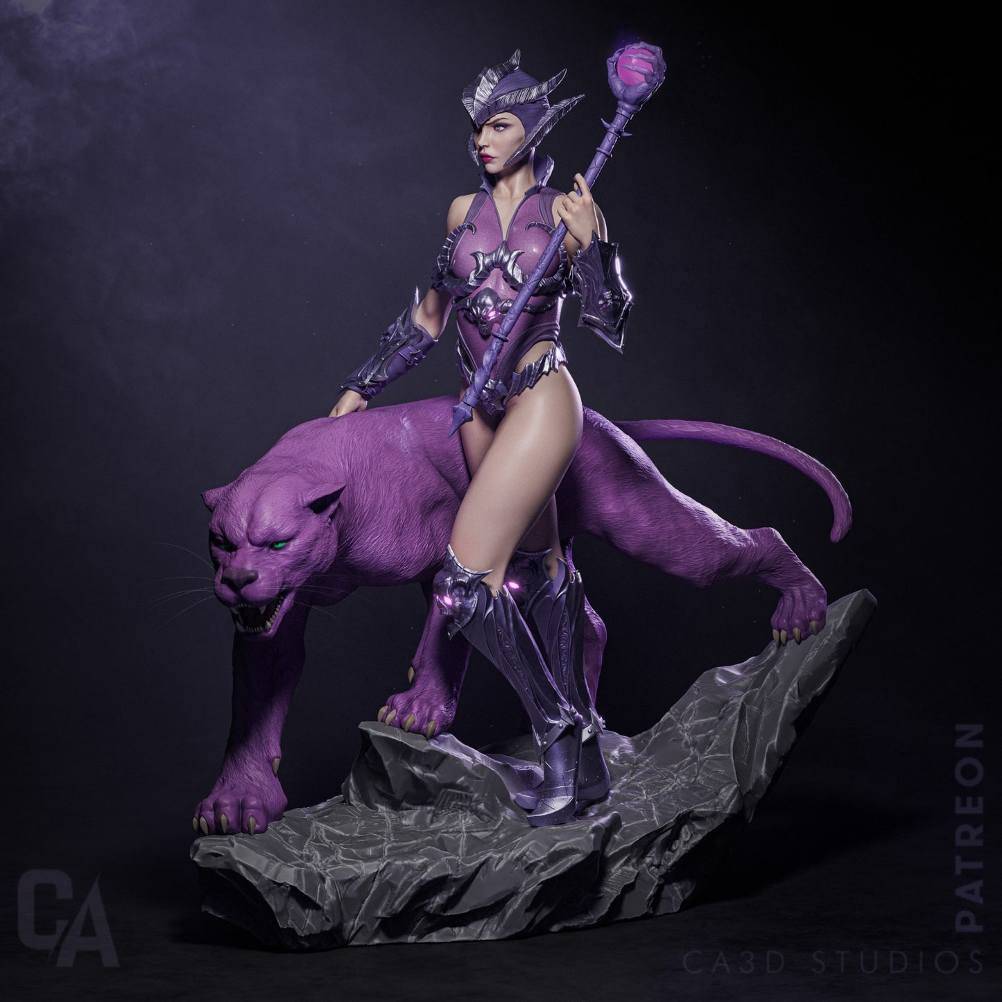 He-Man Evil-Lyn Collectible Resin Fan Art Pro Painted - MTO