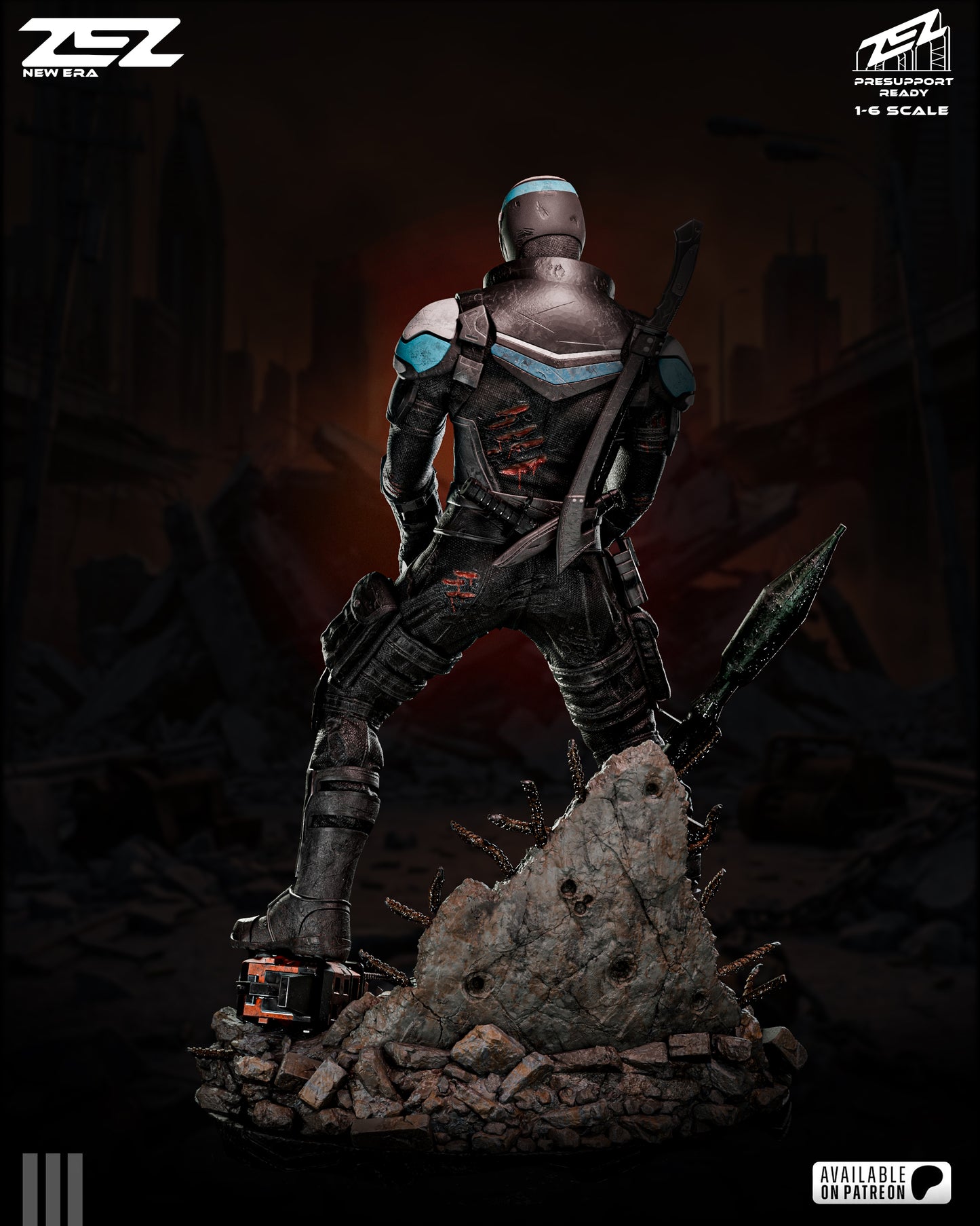 Vigilante Resin Art (Design by ZEZ Studios)