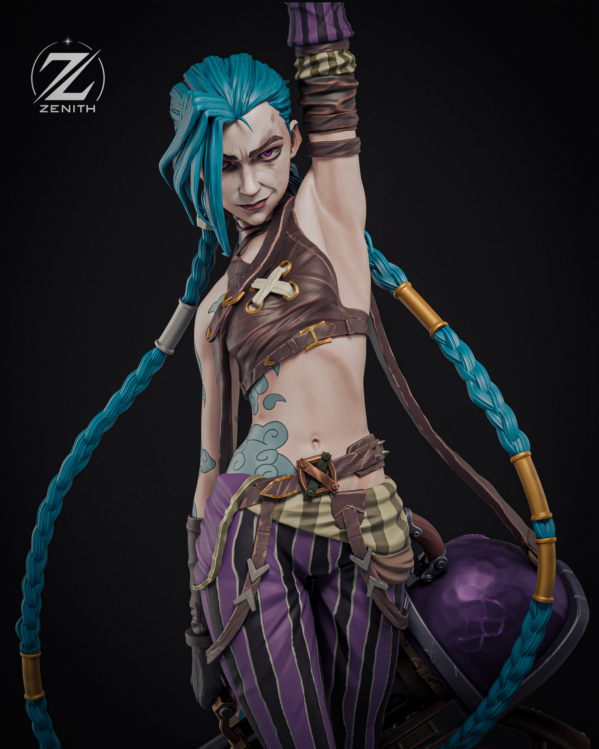 Jinx Arcane Resin Art (Design by Zenith)