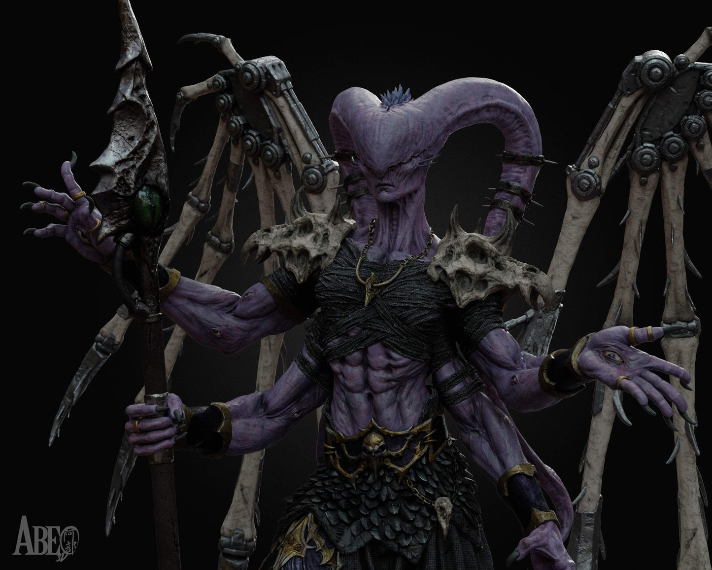 Ninefold Sorcerer Resin Art (Design by Abe3D)