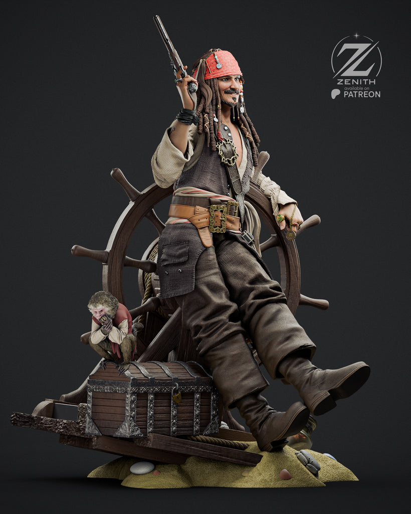 Jack Sparrow Resin Fan Art MTO (Design by Zenith)