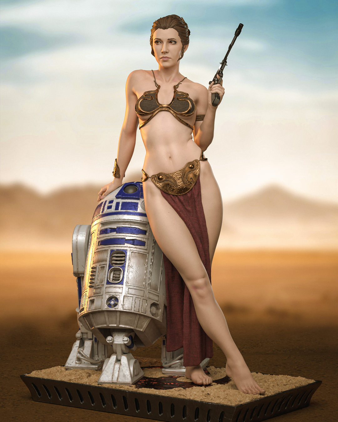 Princess Leia Star Wars Resin Art - MTO (Design by CA3D)