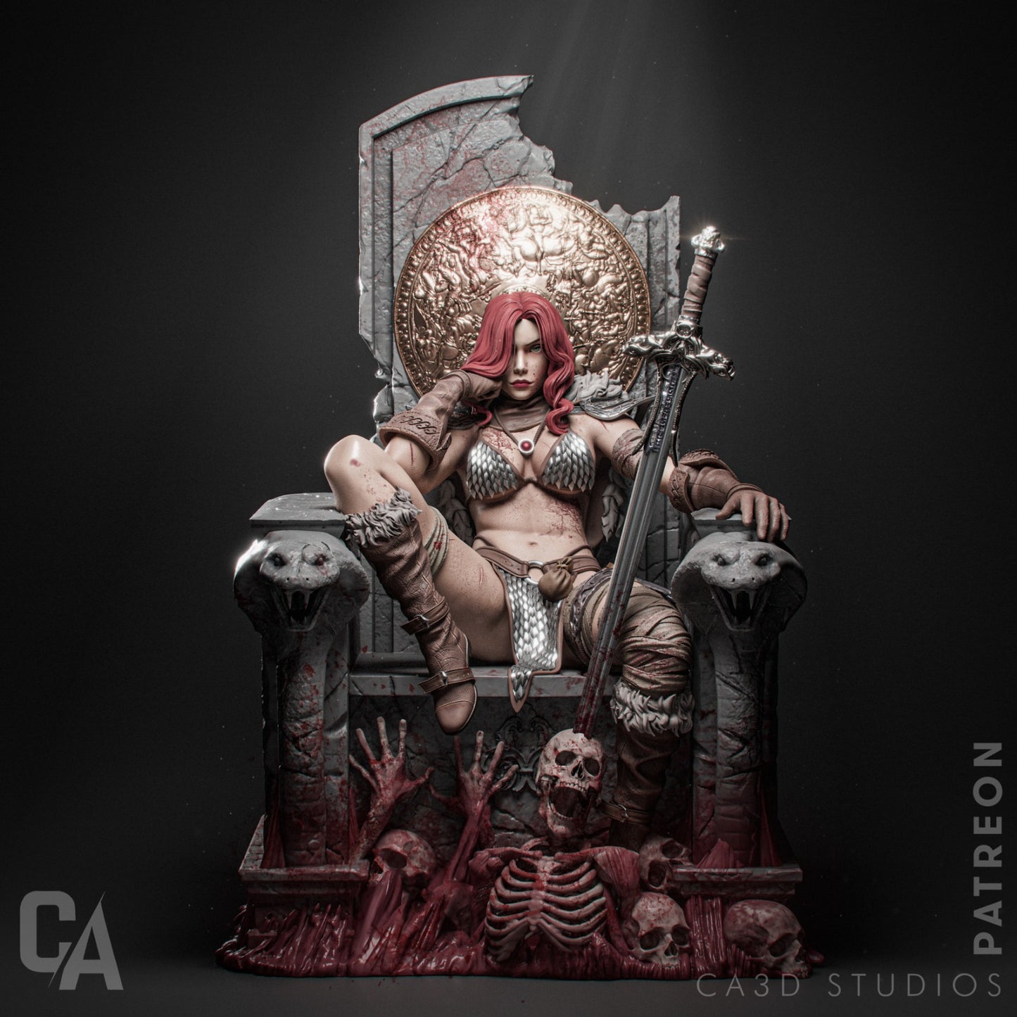 Red Sonya Collectible Resin Fan Art Pro Painted - MTO