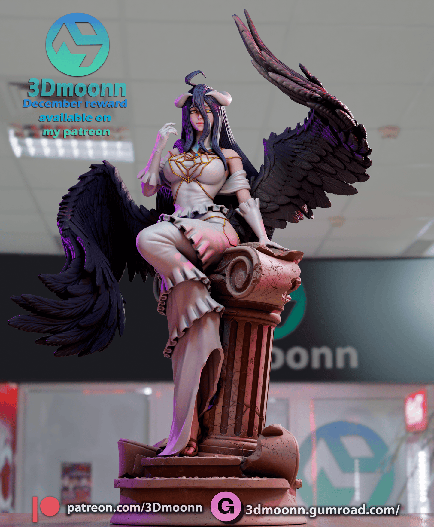 Albedo Resin Fan Art Sculpture (3DM)