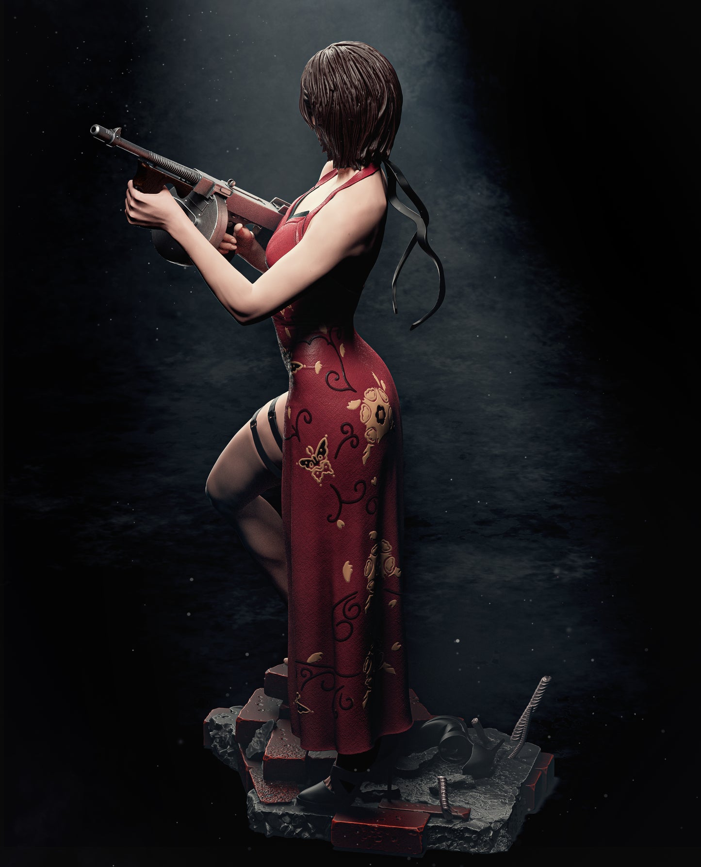 Ada Wong Resident Evil Resin Art - MTO (Design by CA3D)