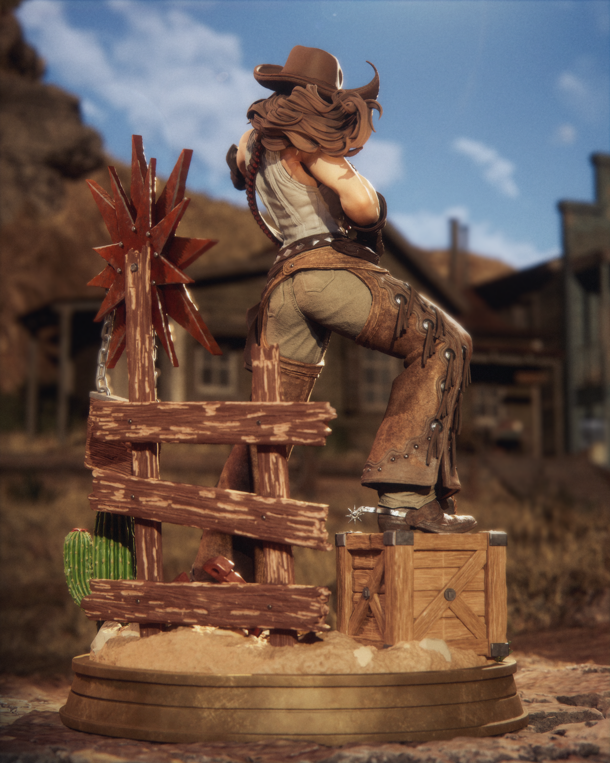 Cowgirl Rogue Resin Art (Design by CA3D)