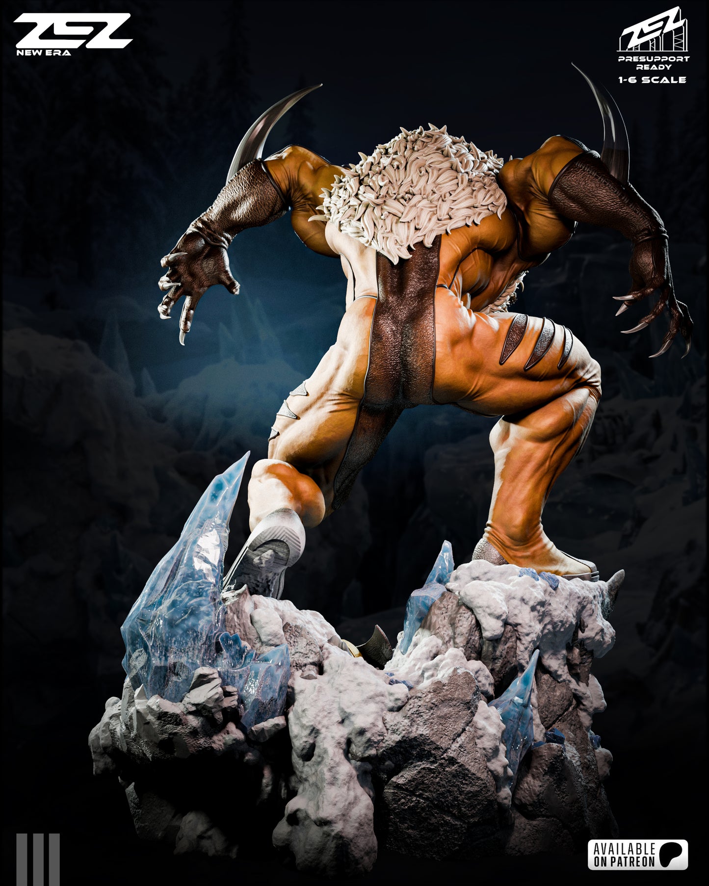 Sabretooth Resin Art (Design by ZEZ Studios)