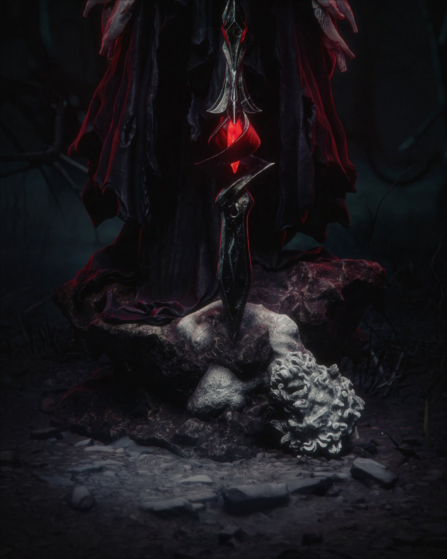 Queen of the Ashen Vale Resin Art - MTO (Design by CA3D)