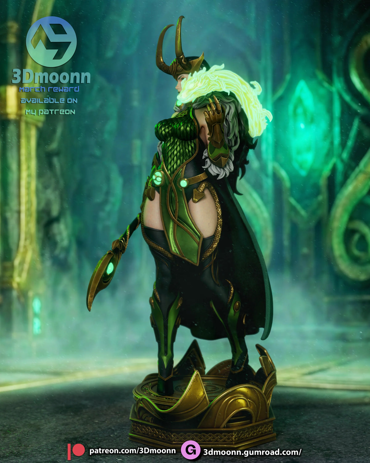 Lady Loki Resin Sculpture Fan Art - MTO (3DMoonn)