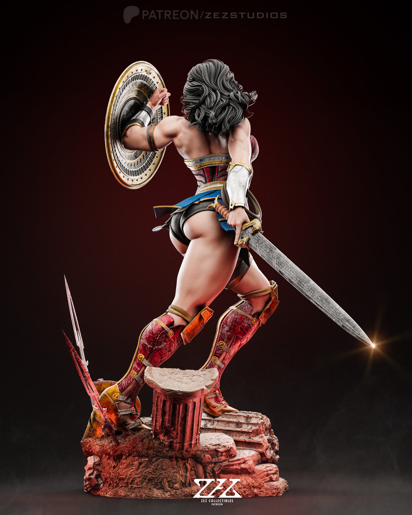 Wonder Woman Resin Fan Art Pro Painted - MTO (ZEZ)