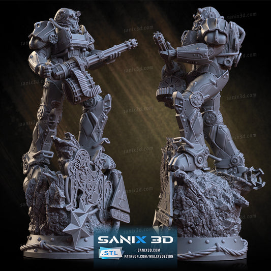 Fallout Power Armor T60 Resin Art (Design by Sanix3D)