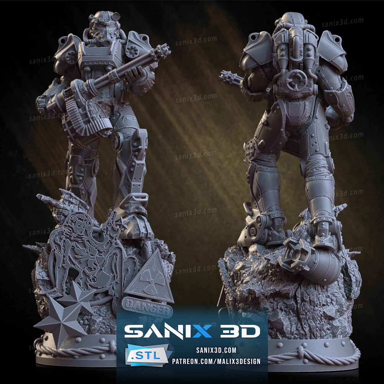 Fallout Power Armor T60 Resin Art (Design by Sanix3D)