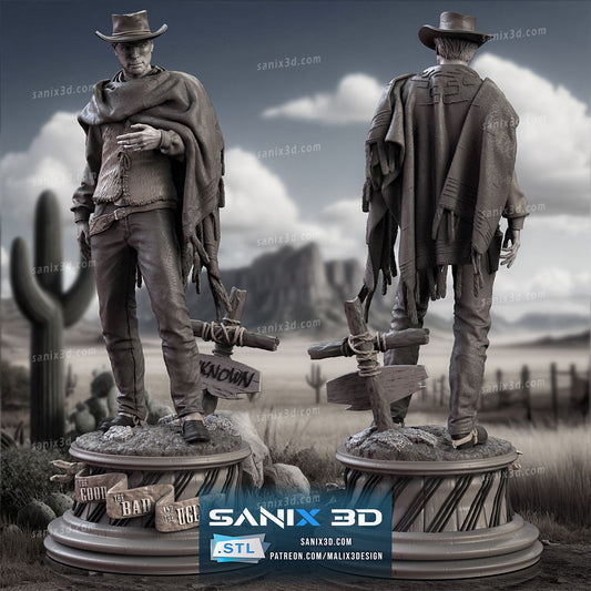 Clint Eastwood Resin Art (Design by Sanix3D)