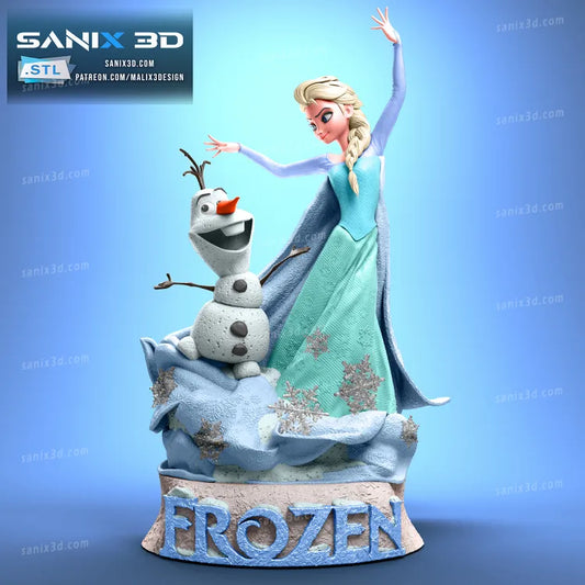 Elsa Frozen Princess Resin Art (Design by Sanix3D)