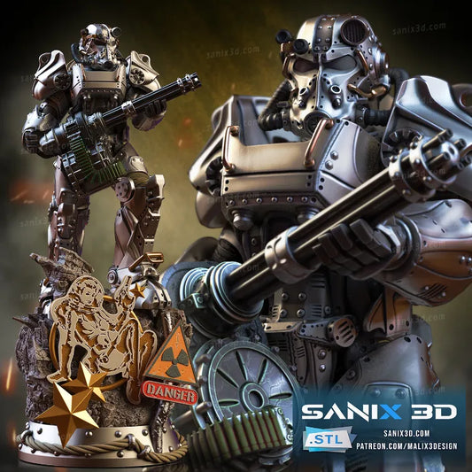 Fallout Power Armor T60 Resin Art (Design by Sanix3D)