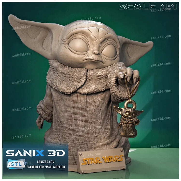 Grogu Resin Art (Design by Sanix3D)
