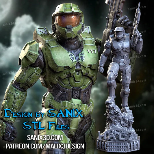 Master Chief Sanix Resin Fan Art Pro Painted - MTO