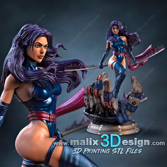 Psylocke Sanix Resin Fan Art Pro Painted - MTO