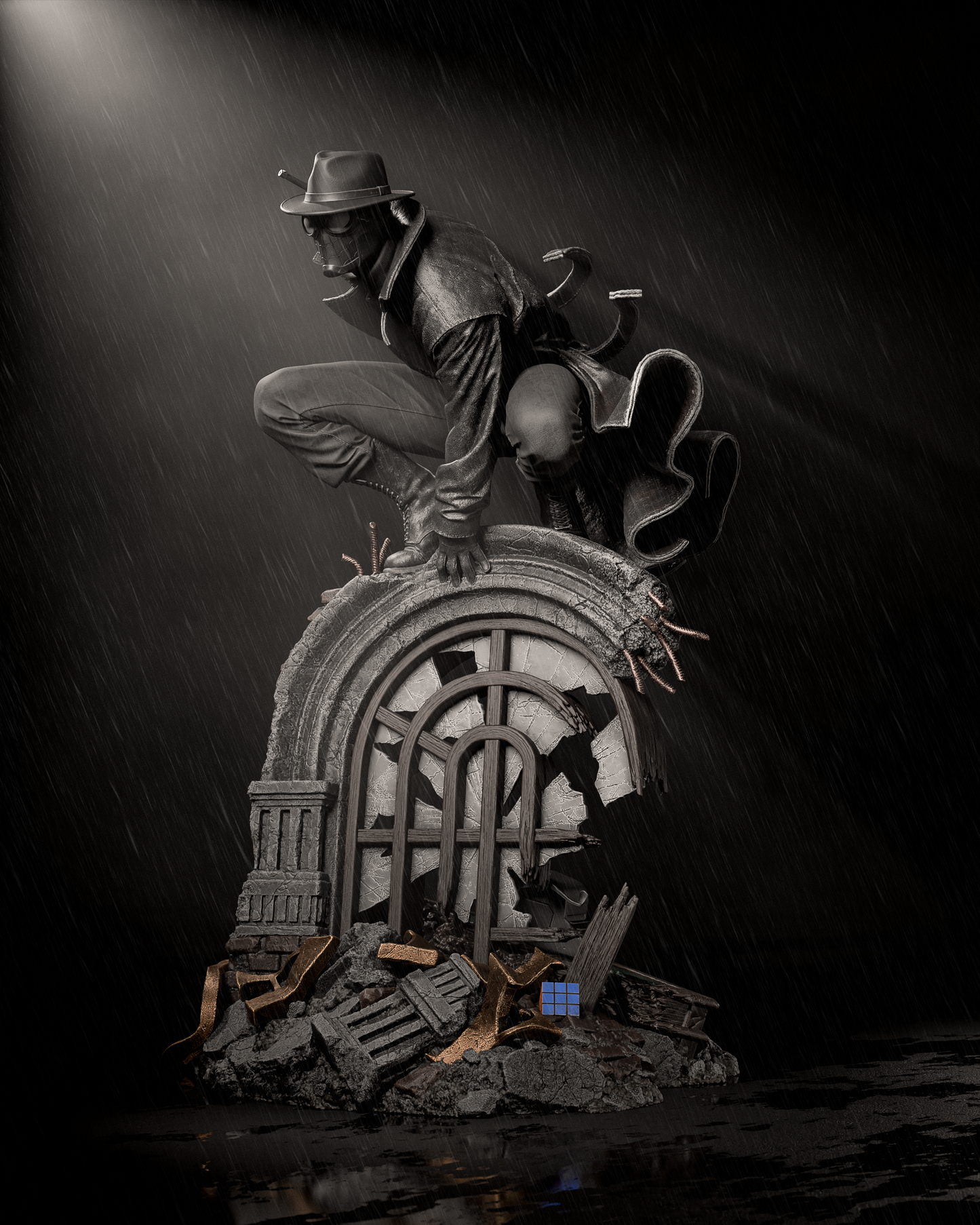 Spider Man Noir Resin Art - MTO (Design by CA3D)