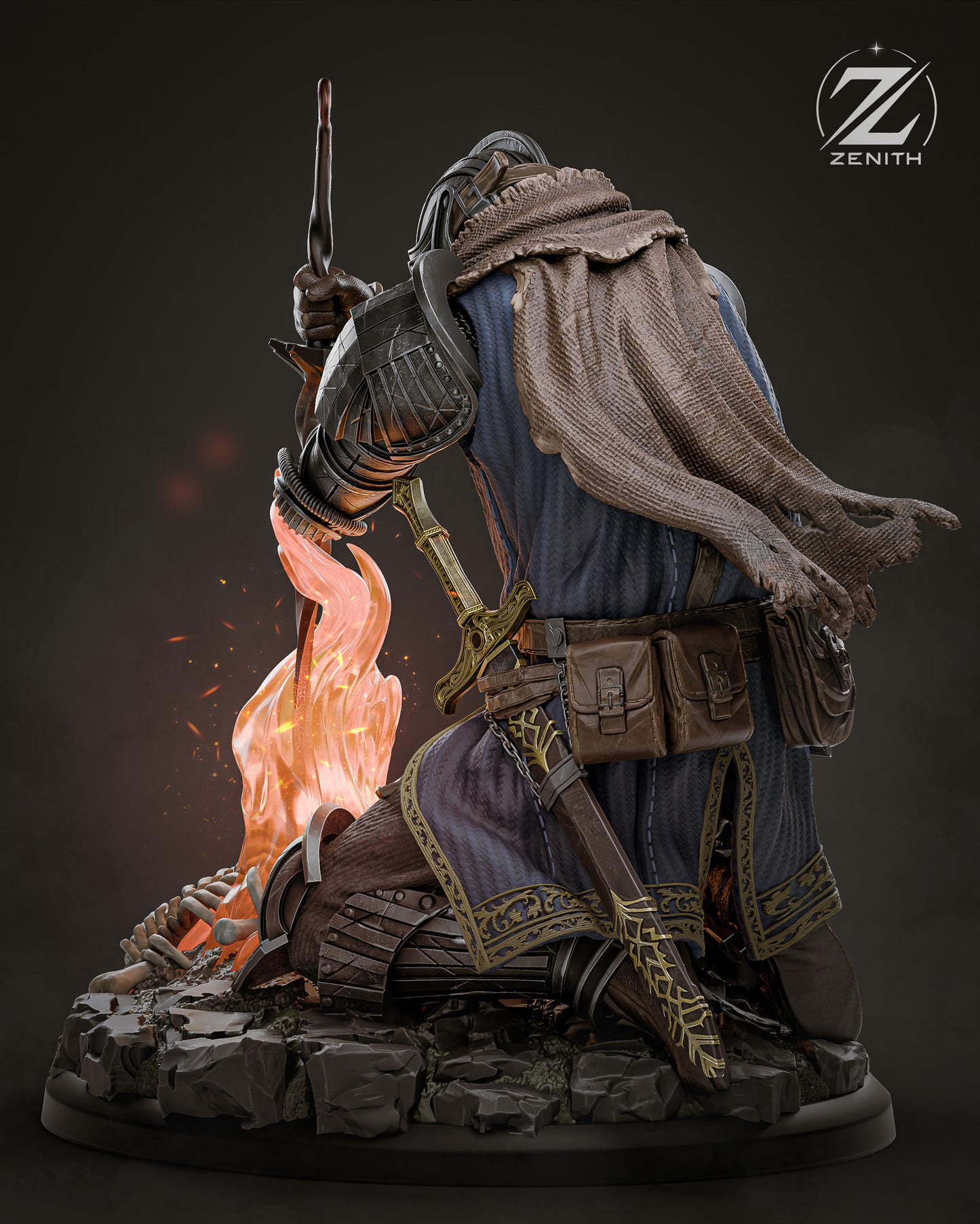Dark Souls Fireside Resin Art (Design by Zenith)