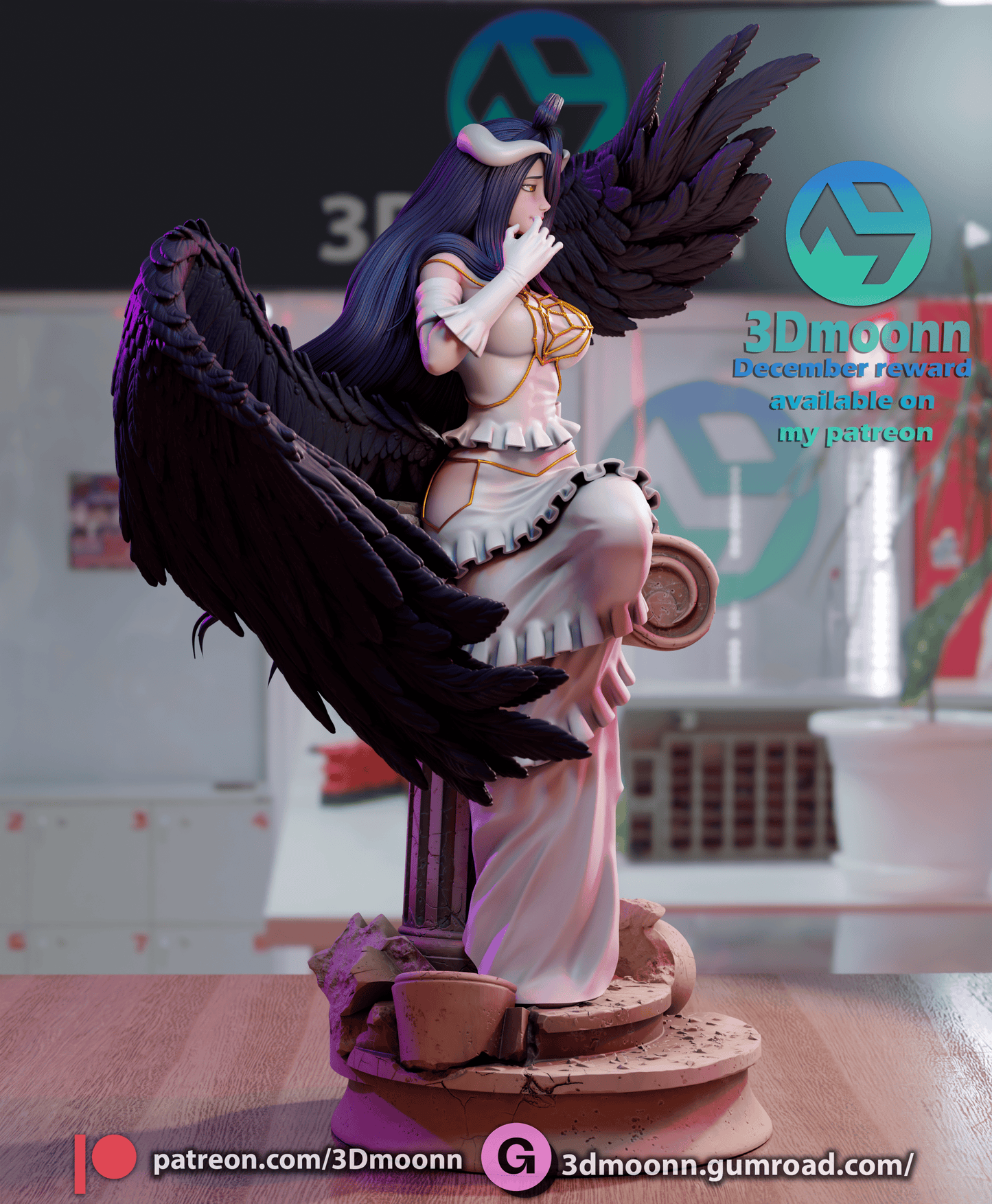 Albedo Resin Fan Art Sculpture (3DM)