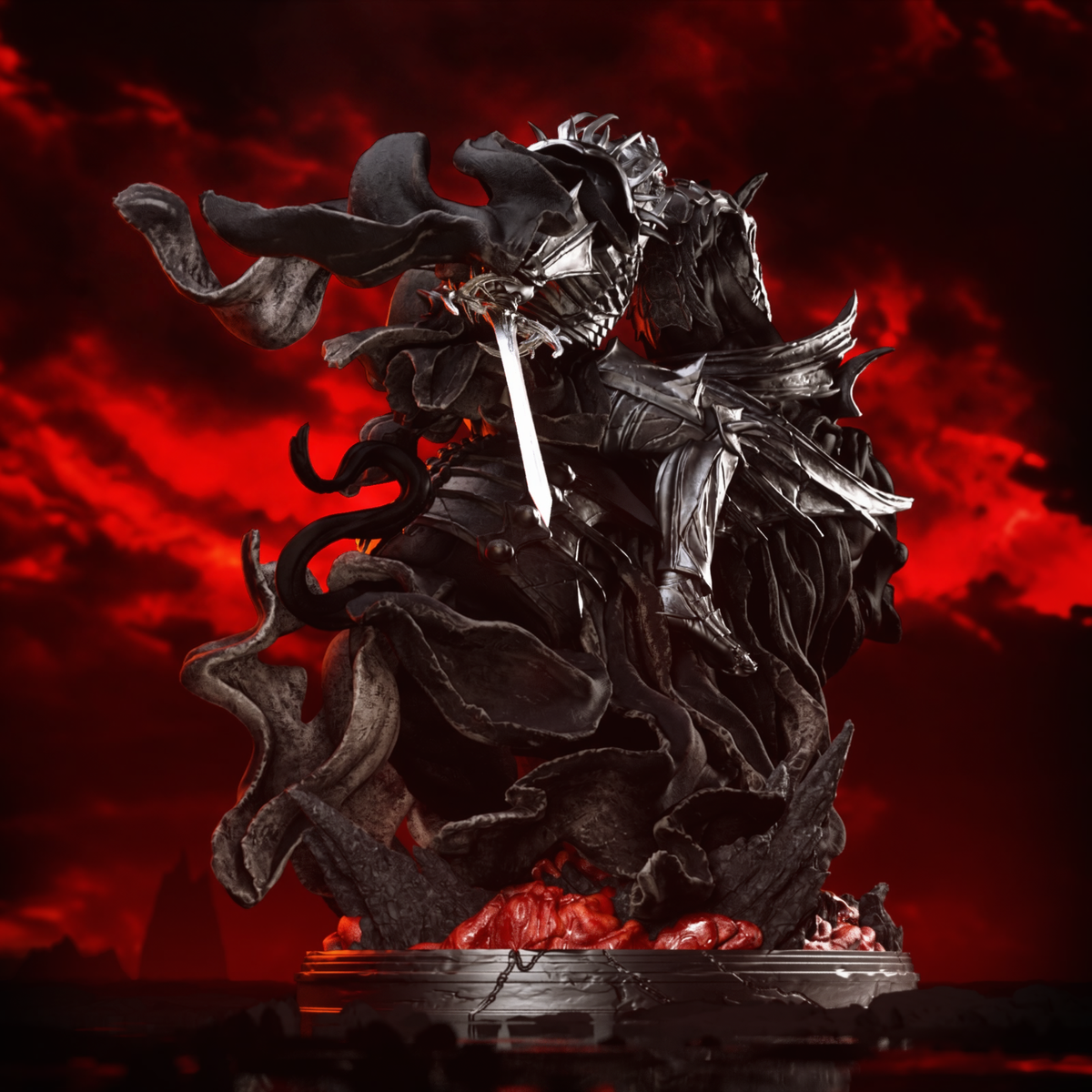 Skull Knight Collectible Resin Art (Design by CA3D)