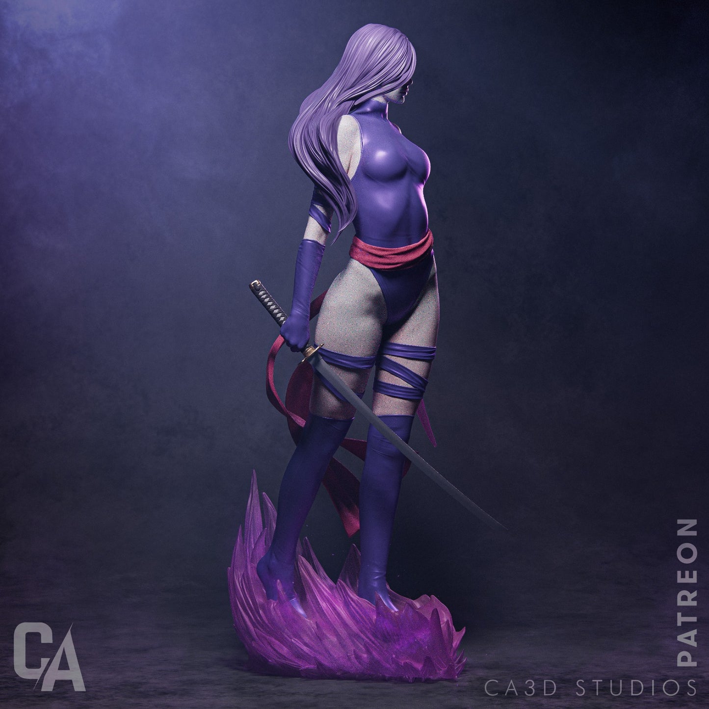 Psylocke Collectible Resin Fan Art - MTO