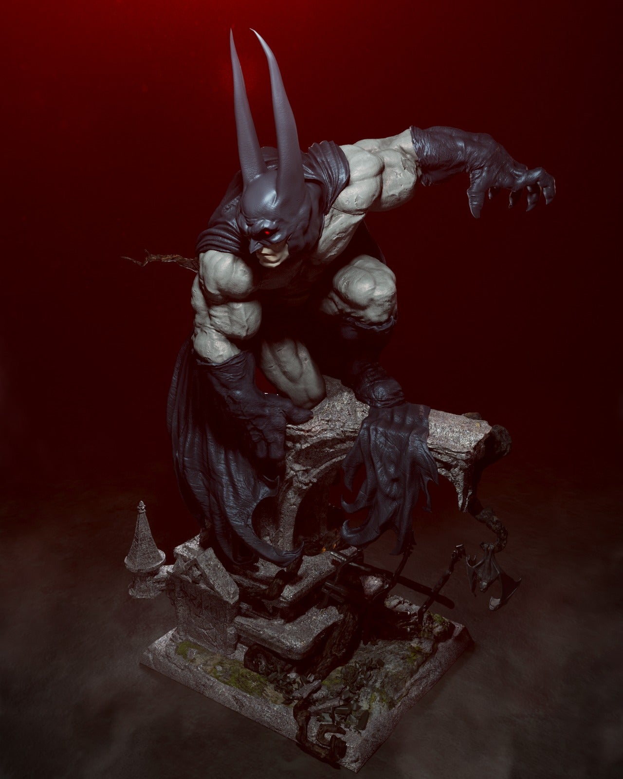 Vampire Batman Resin Fan Art Pro Painted - MTO (CA3D)