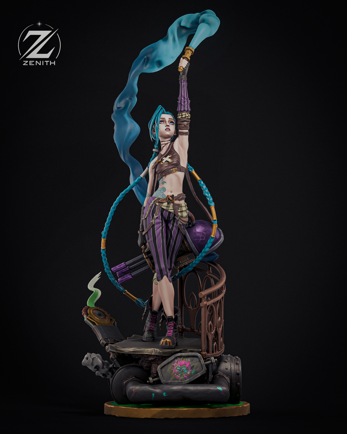 Jinx Arcane Resin Art (Design by Zenith)