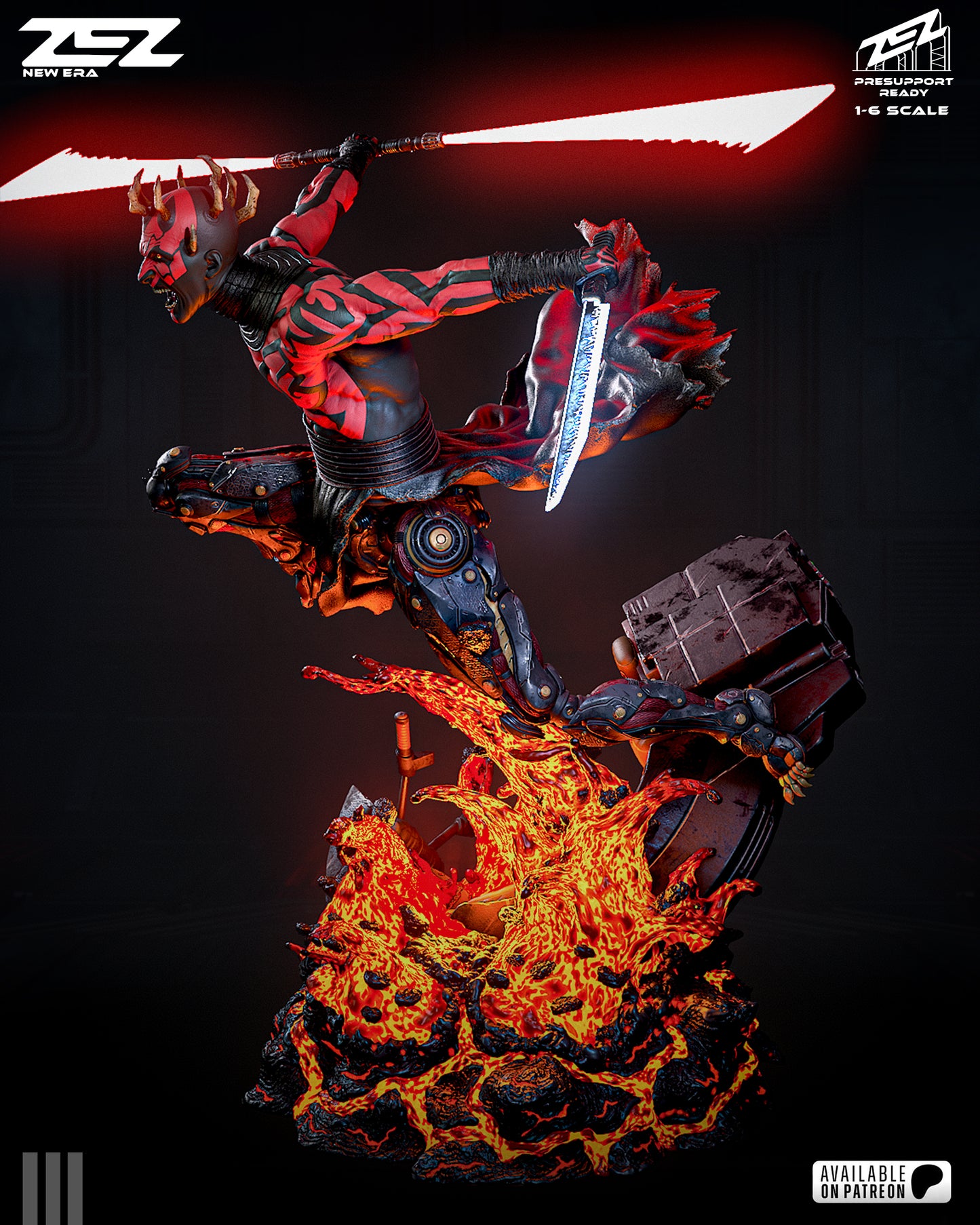 Darth Maul Resin Art (Design by ZEZ Studios)