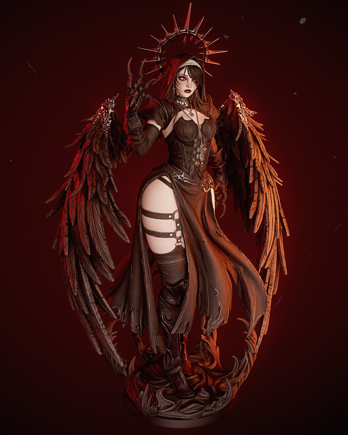 Corrupted Nun Resin Art - MTO (Design by CA3D)